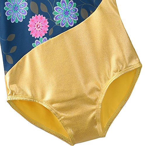 Image of DAXIANG Gymnastics Leotard for Girl Dance Clothes Gold Sparkly Mermaid 2-15 Years