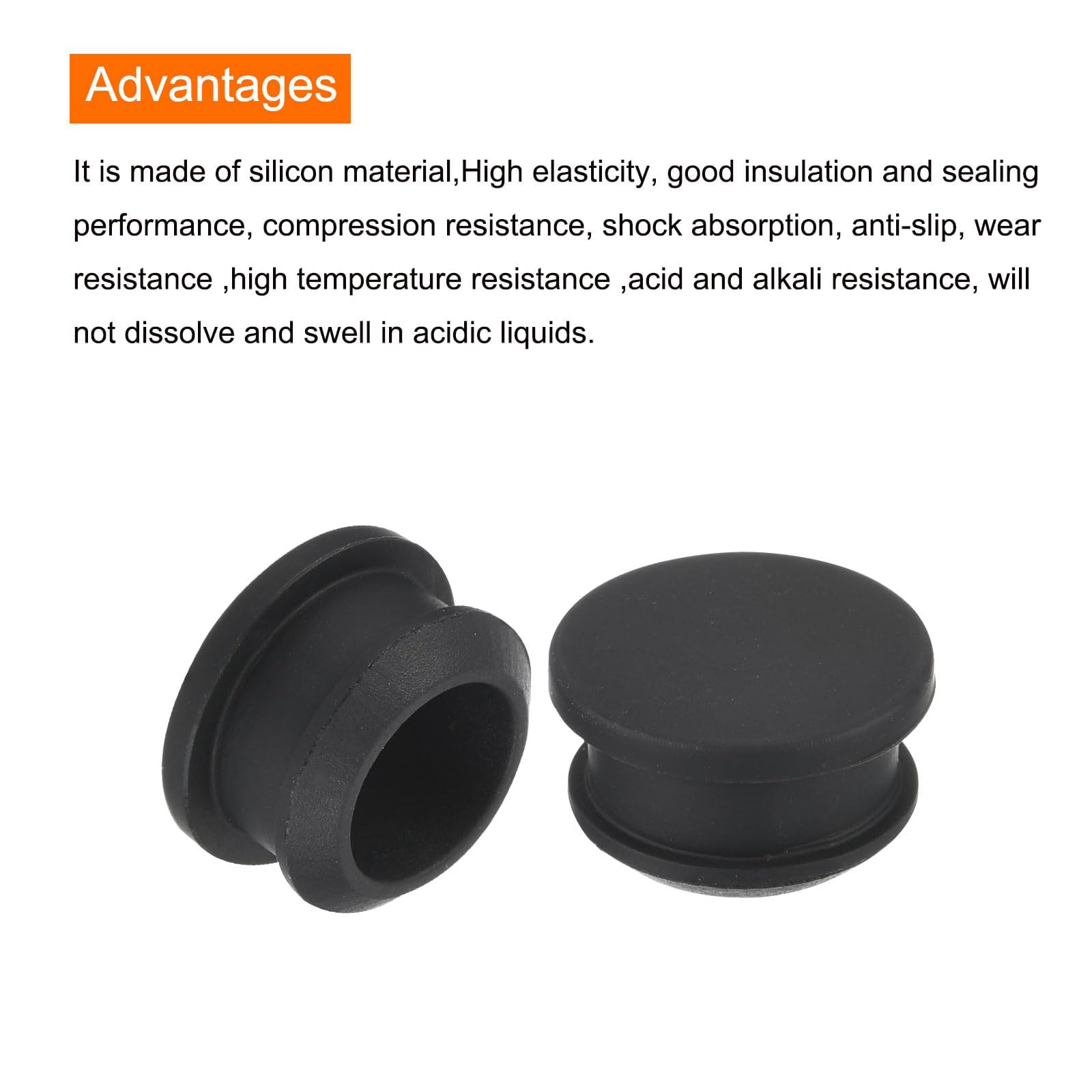 TA-VIGOR 6Pcs Silicone Snap in Locking Hole Plugs, 17mm Diameter Hole Stoppers - Image 4