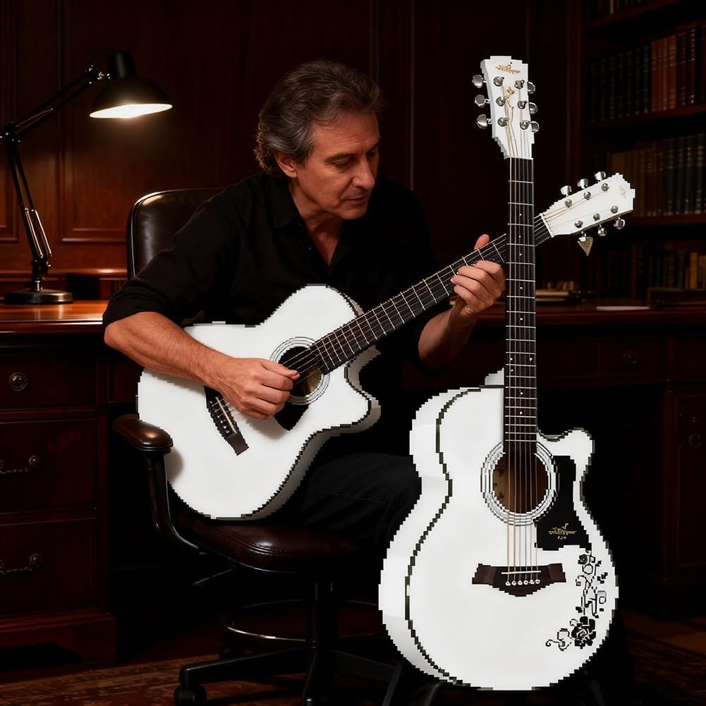 Akustikgitarre für Anfänger, mit Cutaway-Design, Gigbag, Gurt, Kapodaster, Saiten und Plektren für Erwachsene zum Lernen und Üben