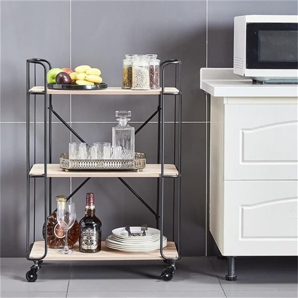 Carrelli da Cucina Carrello Da Cucina Carrello Multiuso A 3 Livelli Scaffale Per Scaffali Per Scaffali Per Libri A Rotelle Vintage Per Soggiorno Carrello Bagno Carrello libri