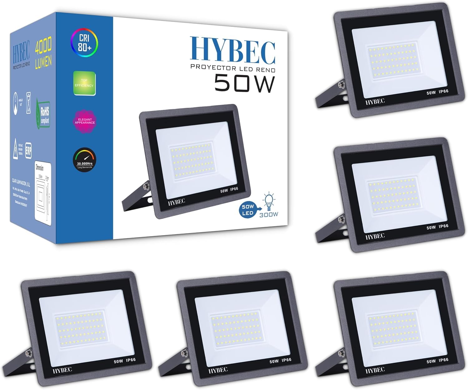 CLAR, Outdoor LED Spotlight, Outdoor LED Floodlight, 50W LED Floodlight, LED Outdoor Spotlight, Outdoor LED Spotlight