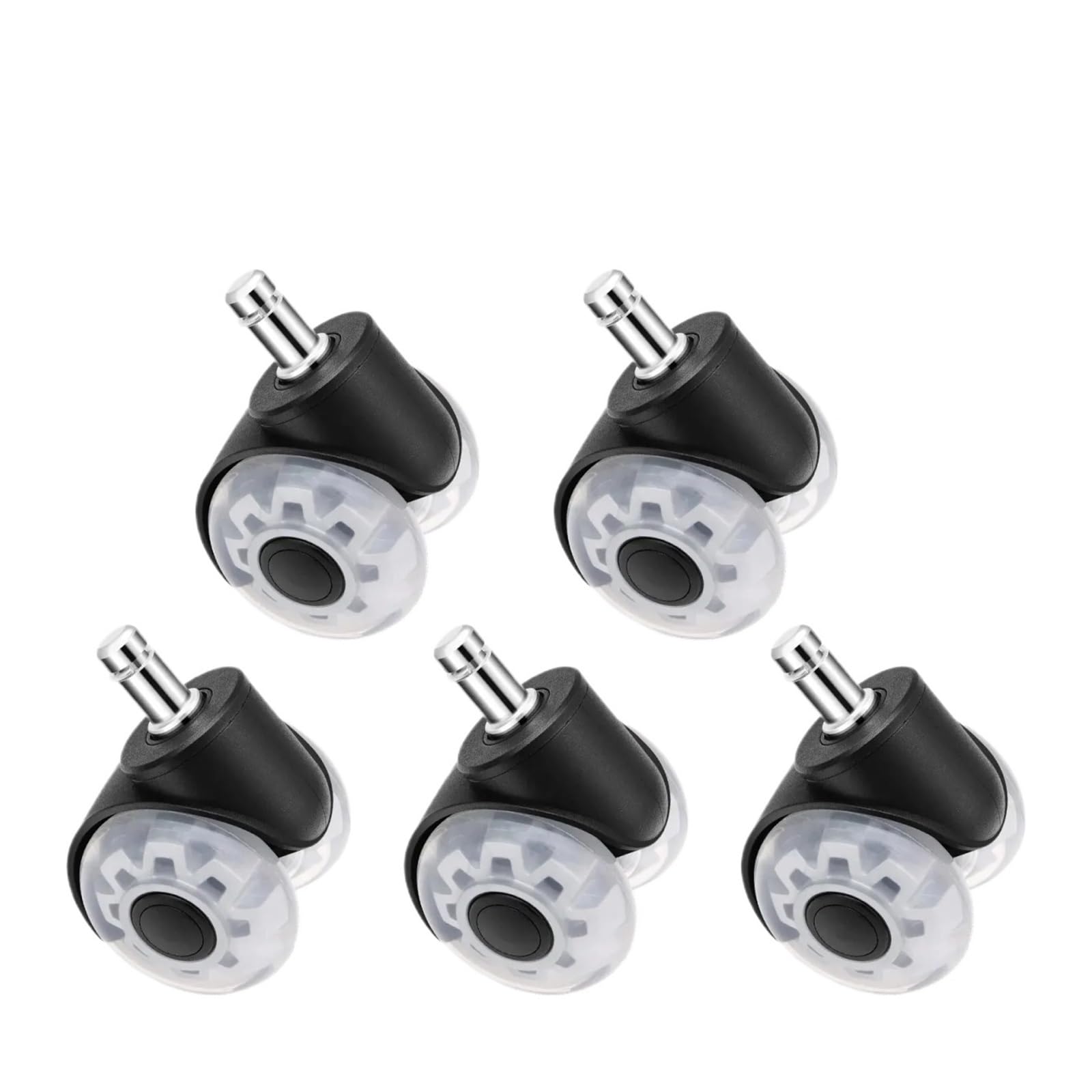 AD 5PCS Rueda silenciosa universal for silla de oficina | Ruedas giratorias de goma suaves y seguras for muebles, ruedas for sillas for escritorio y oficina