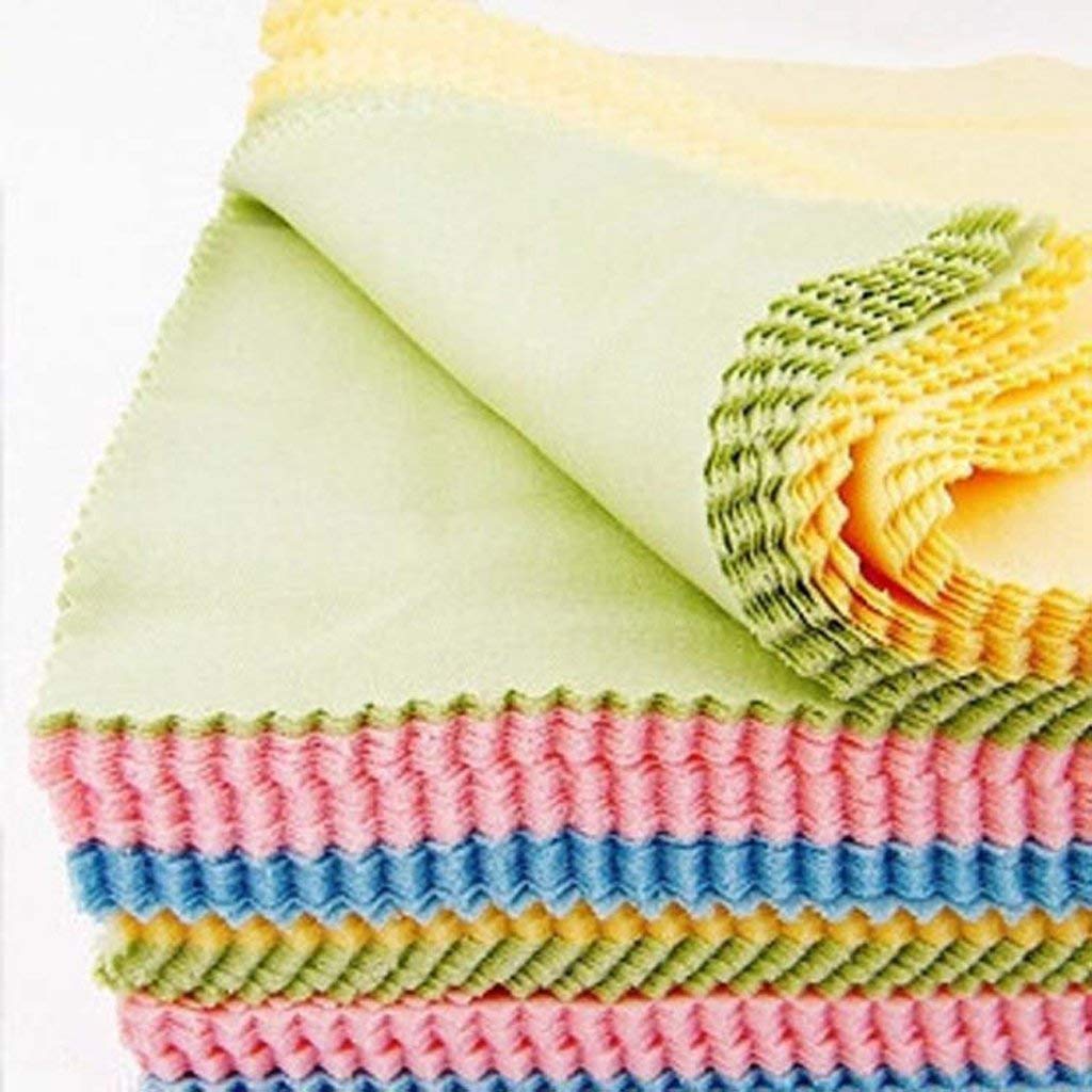TE Selvet Cloth Microfiber Cleaning Cloths for Tablet, Smatphone Phone, Laptop, Camera, LCD Tv Screens and Any Other Delicate Surface [5inchX5inch] (Pcs of) (100), Multicolour