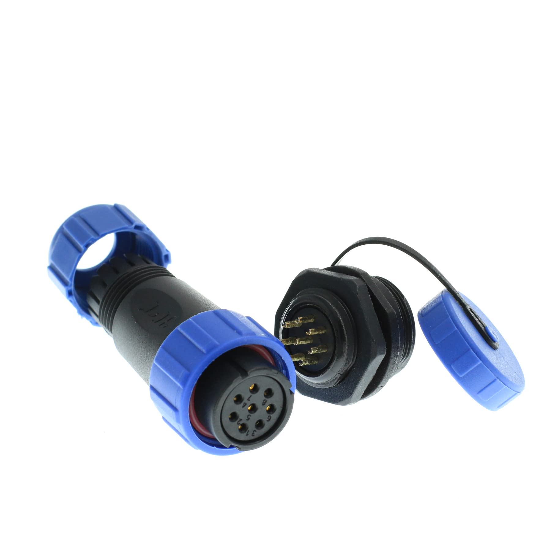 ZBLZGP HE21 8 Pin Connector 5A 8-12mm Cable IP68 Waterproof Connector Plug Female Socket Male Aviation Circular Industrial Panel Mount