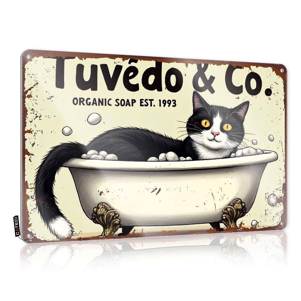 Tuvedo & Co. Organic Soap, Established 1993 Sarcastic Tin Metal Sign | Funny Home Decor Vintage Style Haves Slow Decoration Easy Hang(30X40CM)