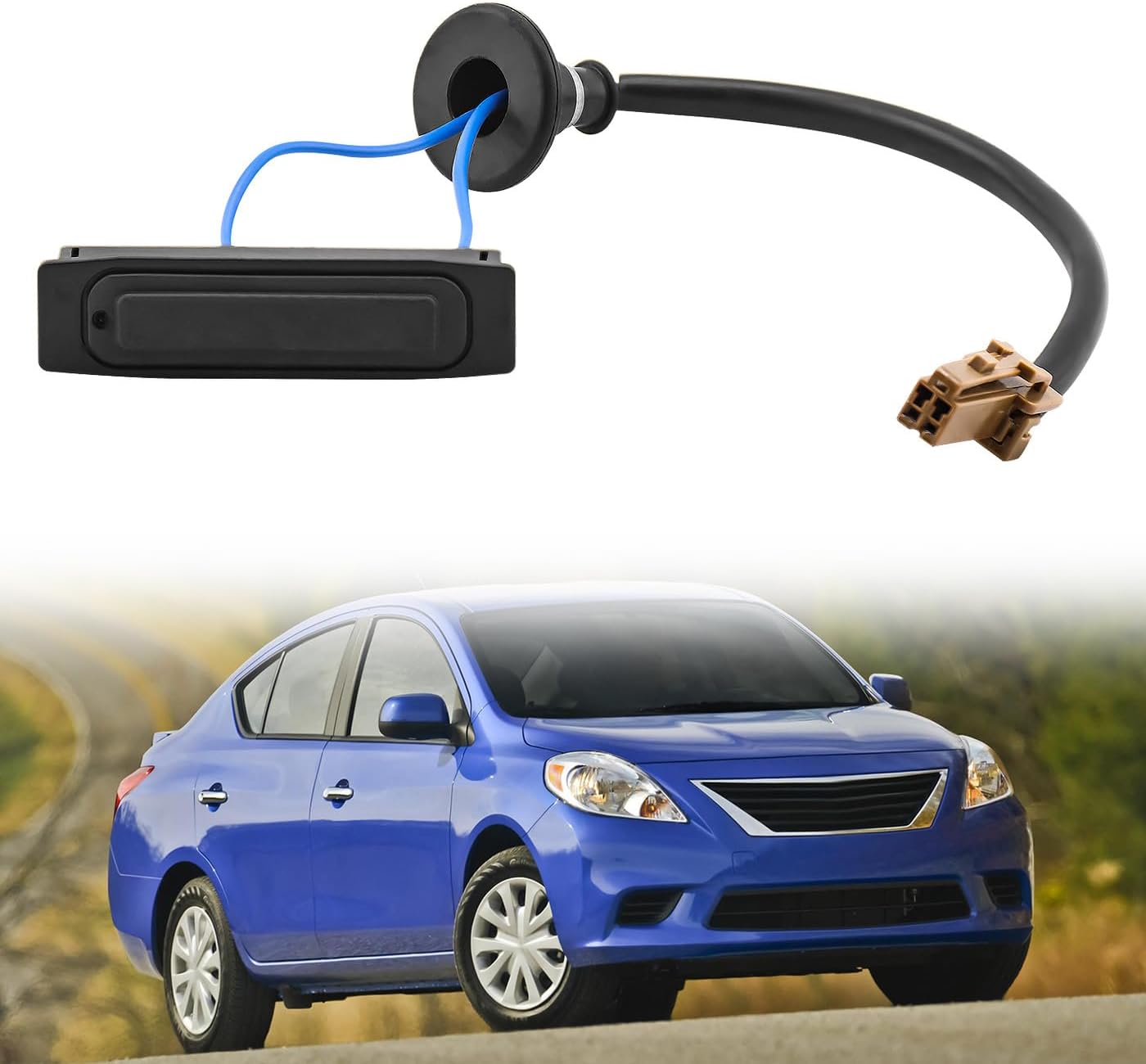 DEAL AUTO ELECTRIC PARTS Rear Trunk Liftgate Release Switch Button, Compatible with Nissan 07-12 Altima 06-08 Maxima 04-07 Murano 04-13 Pathfinder 07-13 Versa, Replaces# 25380-ED000, Black