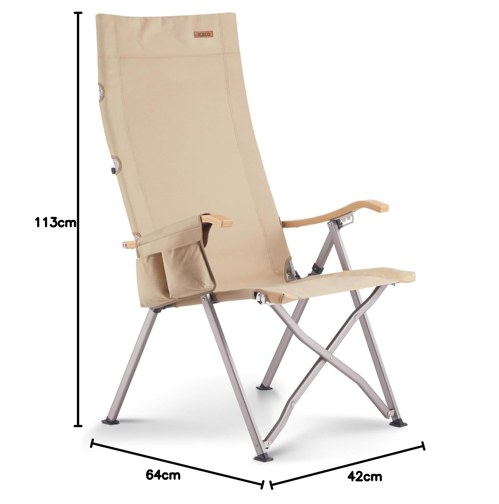 【新品未使用】ICECO 4段階リクライニング式ハイバックチェア Amazon.co.jp: ICECO 4段階リクライニング式 ハイバックチェア