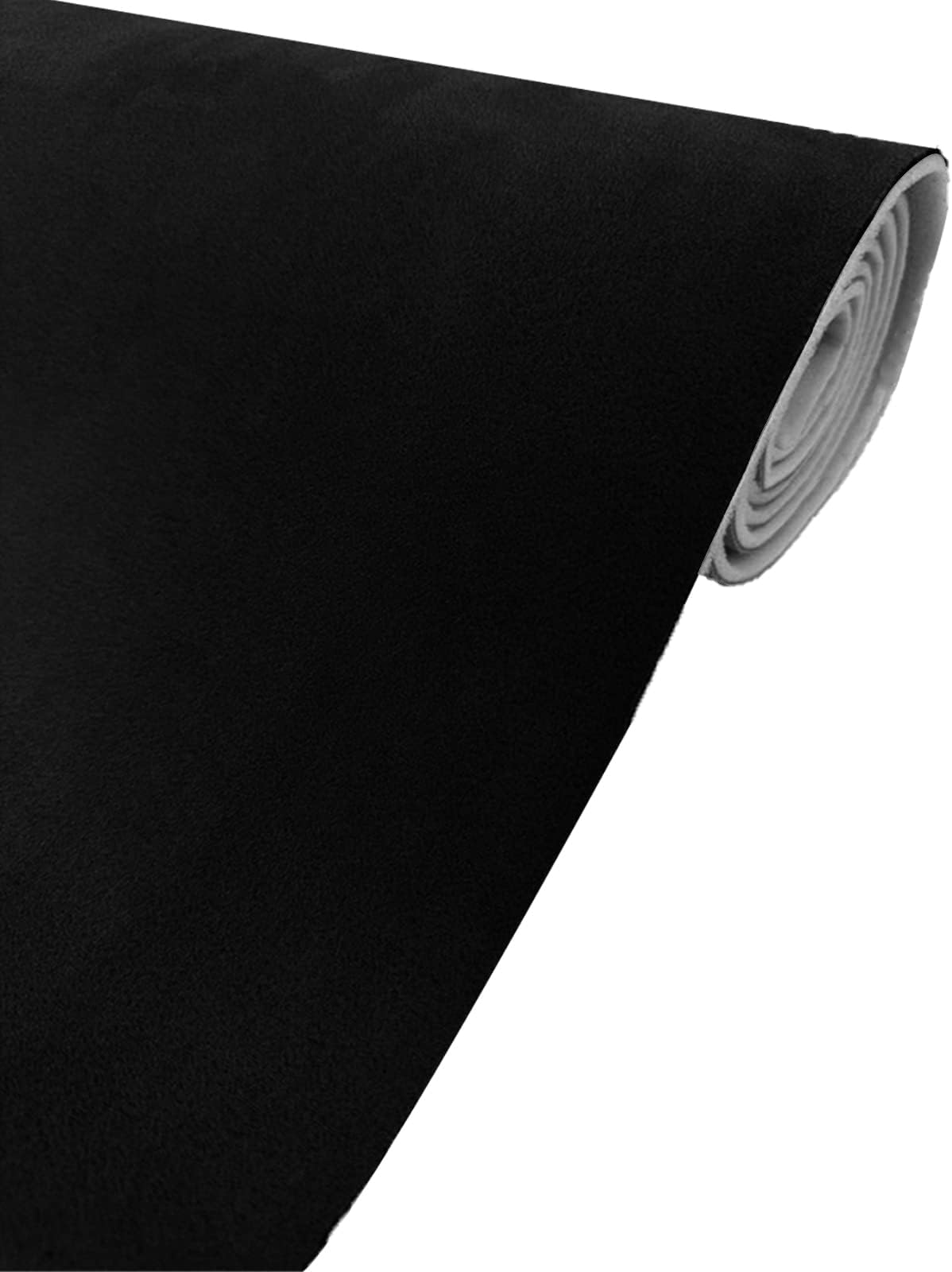 Black Suede Headliner Fabric with Foam Backing Automotive
