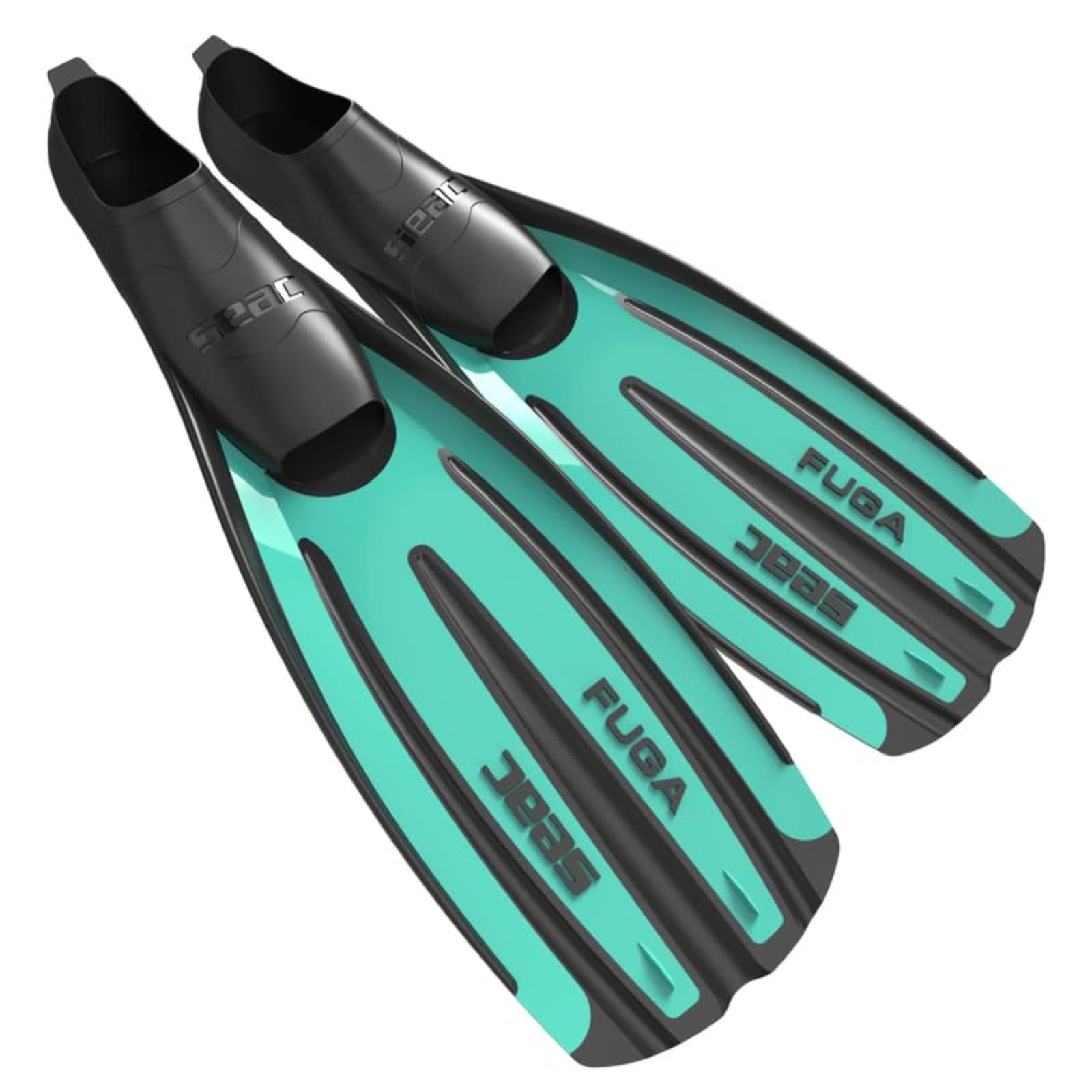 SEAC Fuga, Diving Fins for Scuba Diving, Snorkelling and freediving with Foot Pocket, tiffany, 4/4.5UK