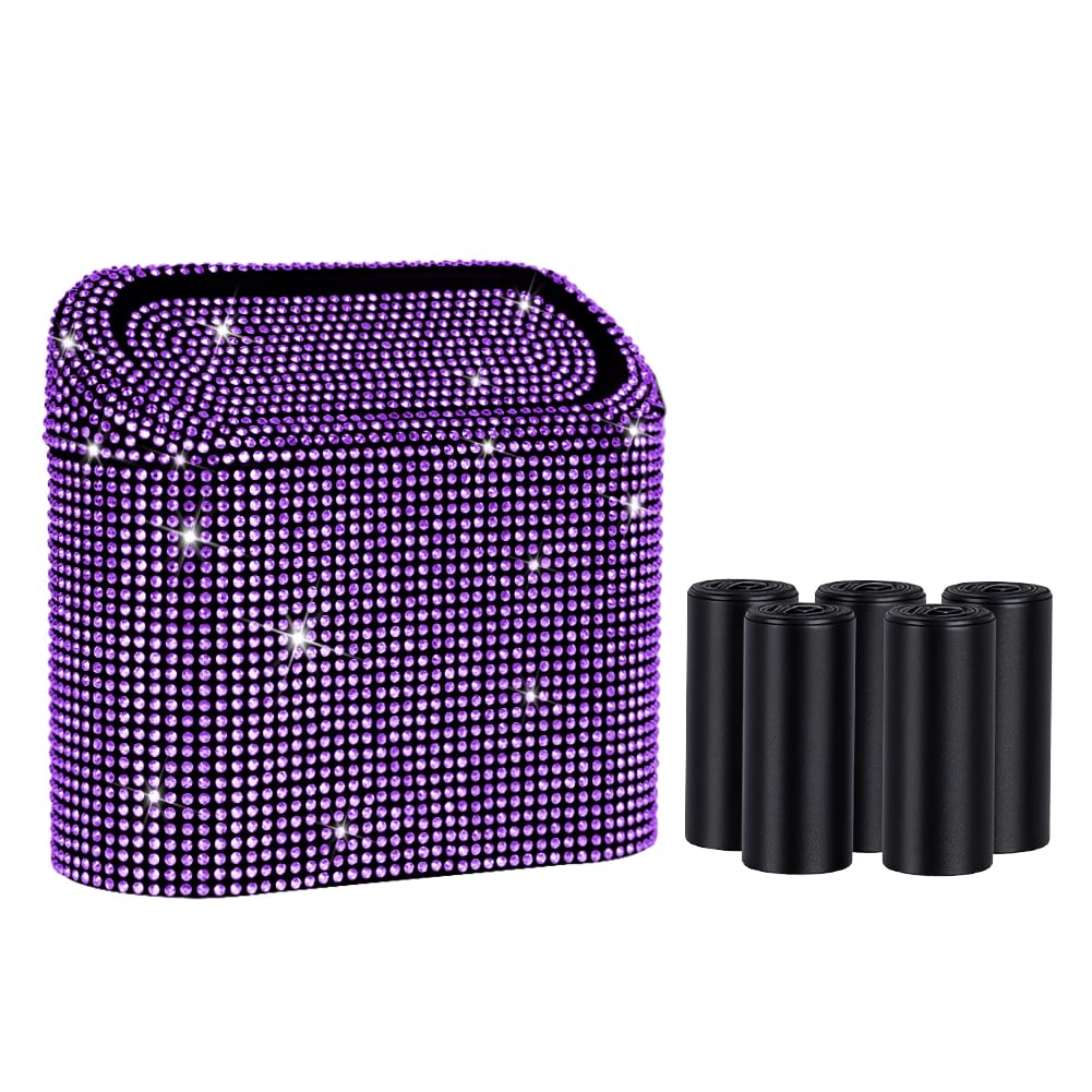Poubelle de voiture pour le bureau et auto Eing violette 0.85L