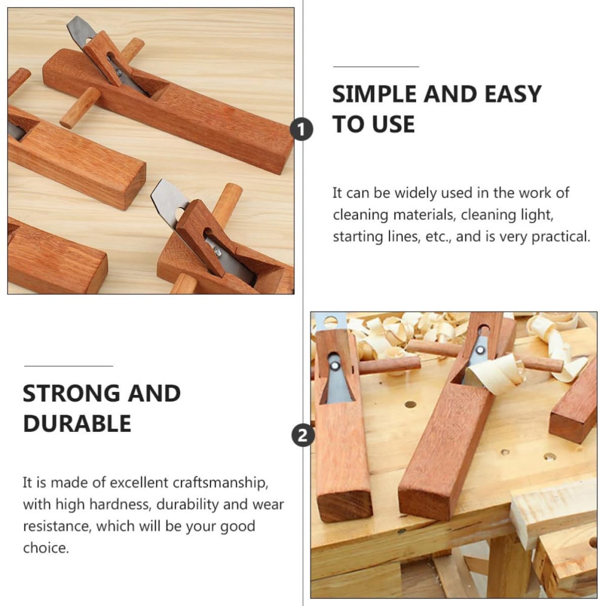 Cepilladora de Madera Manual para Carpintería, Acero y Madera
