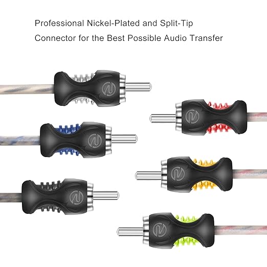 Cable de audio RCA 6 canales 6 pies RECOIL RCI66 miniatura 5
