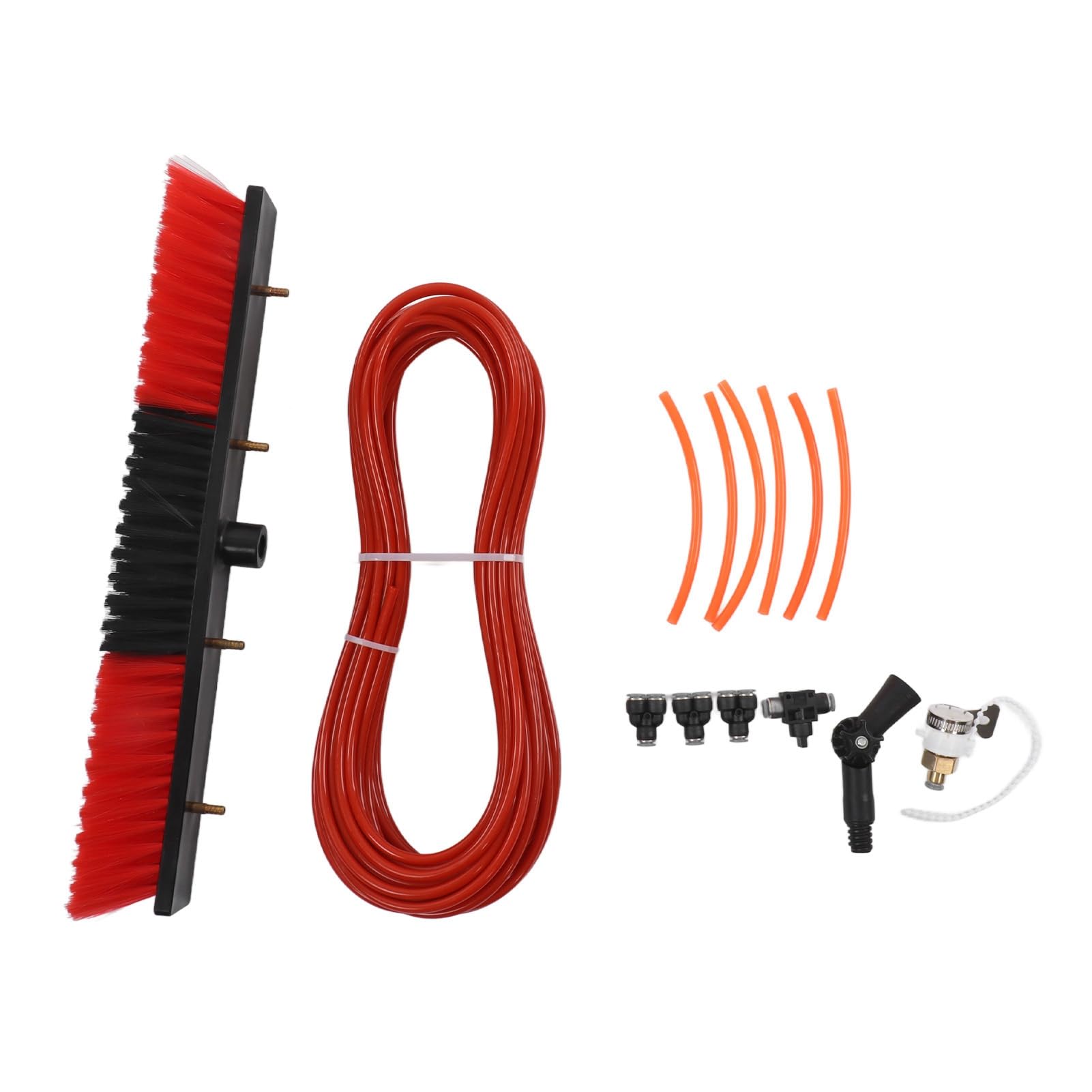 aqxreight Zestaw z tyczką Fed Brush Duty Duży Rozmiar Przenośna Myjnia Wysuwany środek Czyszczący System Paneli Słonecznych 6 M Słupek Plus 50 Cm Panele Szczotkowe i do Cl Zestaw z tyczką System (7m