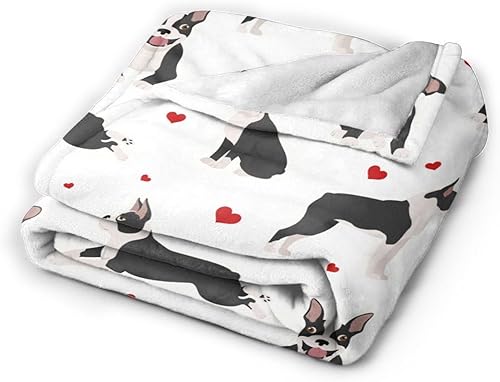 Miniatura 7 de Boston Terrier Bulldog - Manta de forro polar suave, cálida y ligera, para cama, sofá, automóvil, 40 x 30 pulgadas para mascotas