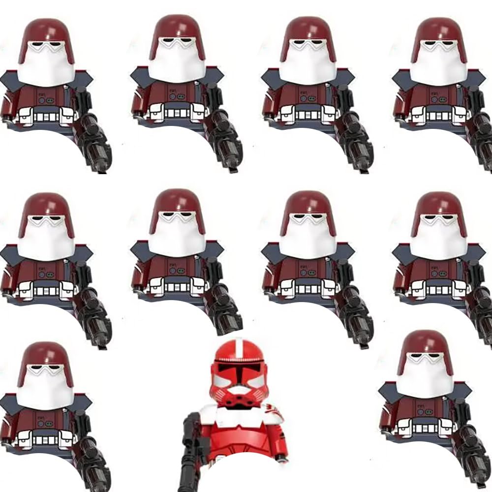 11-Piece (2-Inch) Clone Trooper Playset, Space War Mini Building Set, Clone Trooper Figure with Weapons, Best Gift for Kids Over 15 Years Old (11 PCS-B)
