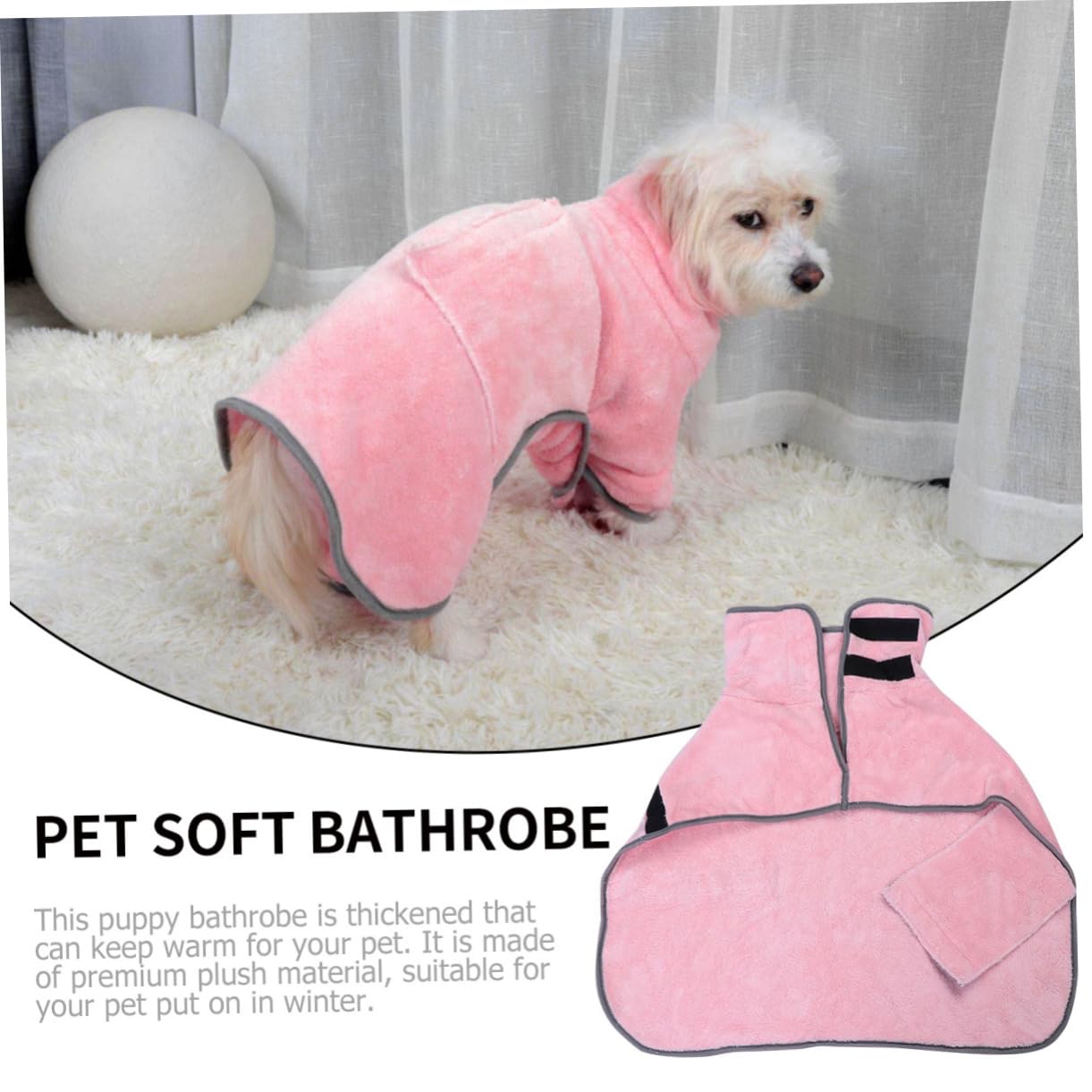 INOOMP 3stücke Pet Drying Robe Für Hunde Saugfähiger Bademantel Schnell Trocknend Warmhaltend Und Bequem Für Kleine Und Mittelgroße Haustiere