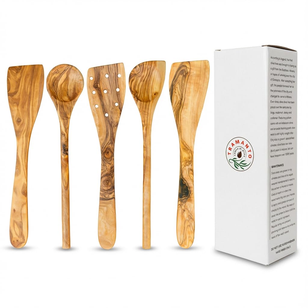 Tramanto Olive Wood Utensil Set