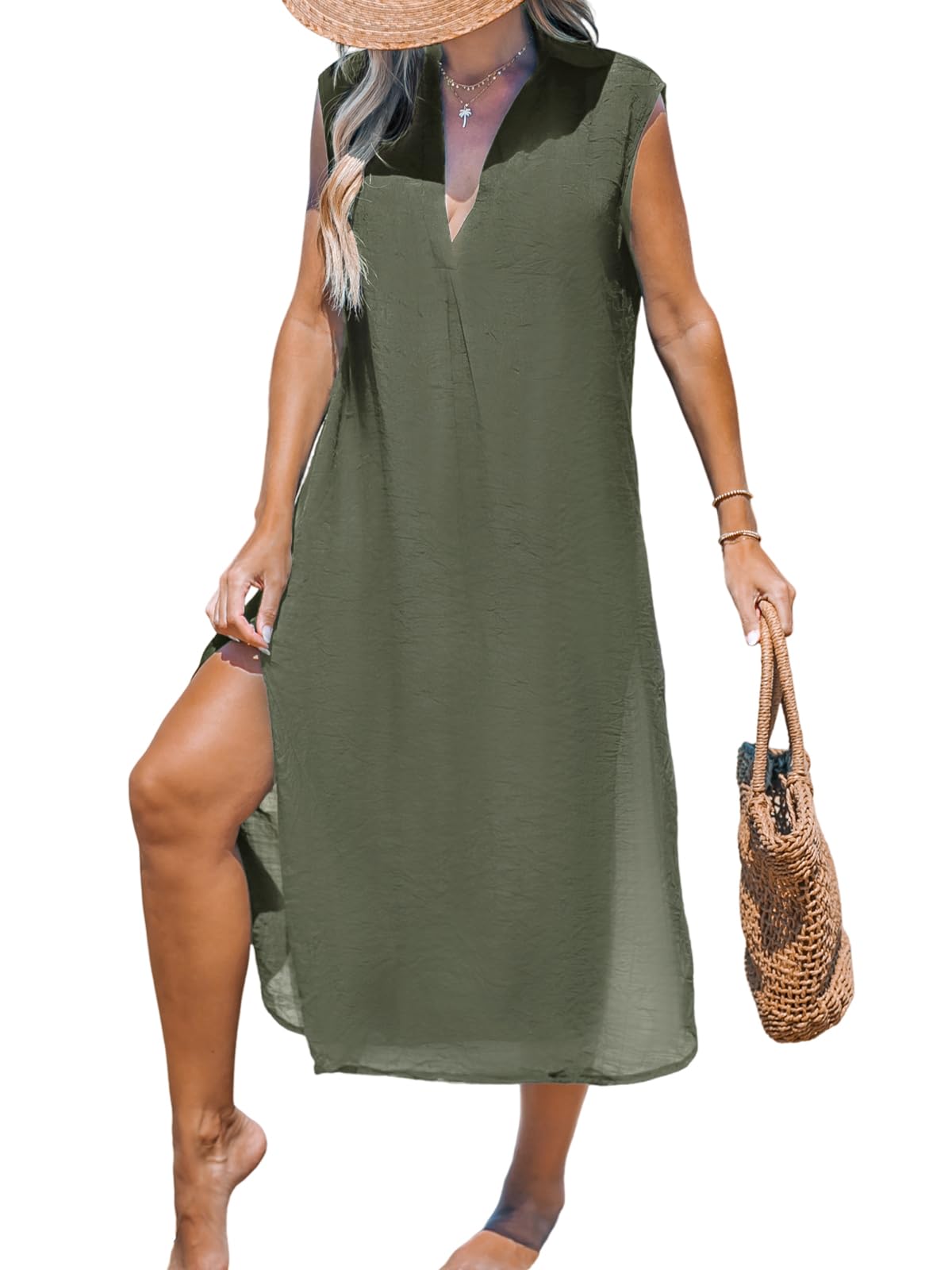CUPSHE Womens Swimsuit Coverup Long Midi Beach Cover Ups
