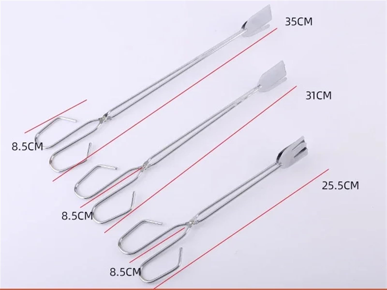 Pinzas para Fuego, Pinzas para Alimentos, Pinzas para carbón, Pinzas para carbón, Herramientas para Barbacoa (31 cm) ()