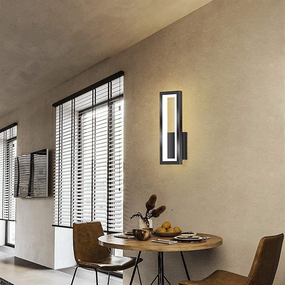 Lámpara de pared Lámpara de pared LED de 16 W de montaje empotrado para interiores, aplique de pared de metal, accesorios de iluminación, lámparas de pared interiores para sala de estar, dormitorio,