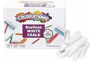 Colorations White Sidewalk Chalk Jumbo Bulk Pack