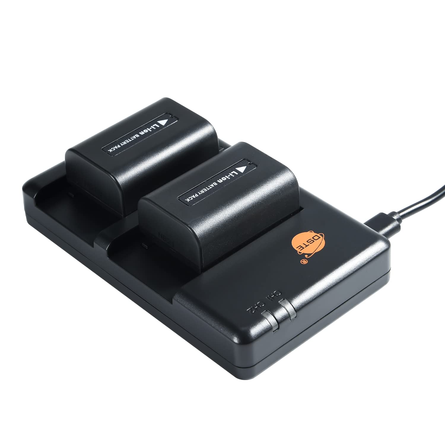 NP-FV50 Batterie au Lithium (2 Paquets) et Chargeur Double Compatible avec Sony HDR-CX220, HDR-CX230, HDR-CX290