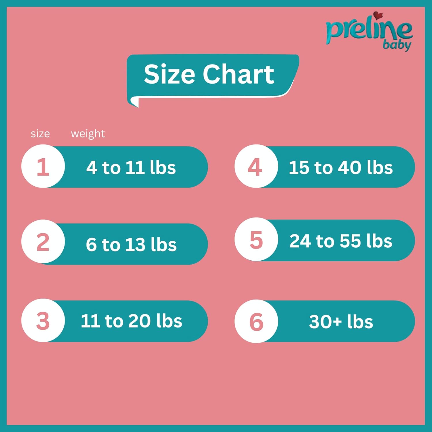 Diapers Size 2 (6-13 lbs) Preline