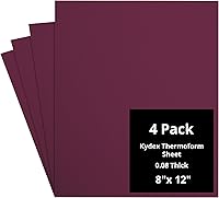 Vista 62 de Kydex Sheets - Solid Color DIY Kit for Crafting Holsters, Sheaths, and Mag Pouches - (8x8, 8x12, 12x12), Premium Thermoform Sheets - Thick, Durable