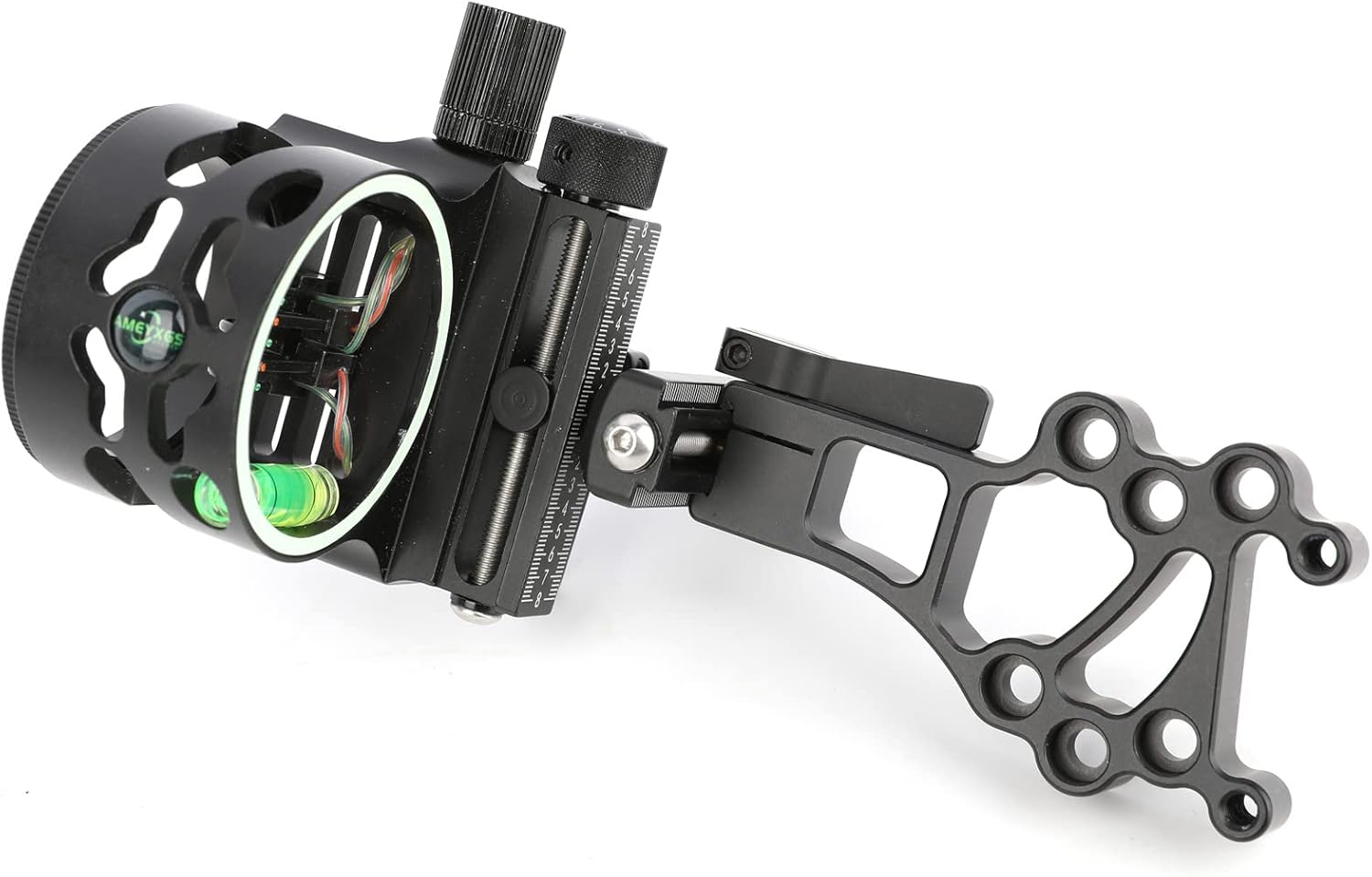 Archery 5 Pin Bow Sights 0.019 Optical Fiber Compound Bow Sight Micro Adjust Tool Less Design for Compound Bows Archery Hunting