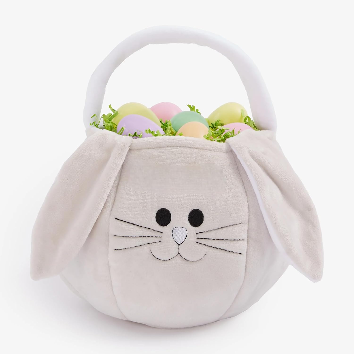 Personalization Universe Easter Bunny Basket (Grey)