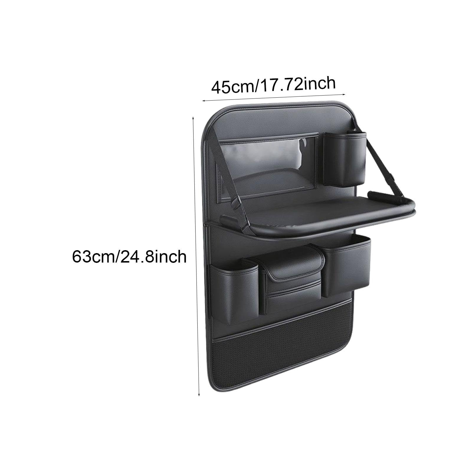 Organizador para asiento trasero de coche, negro, impermeable, multiusos, estable, bolsa de almacenamiento para accesorios de coche.