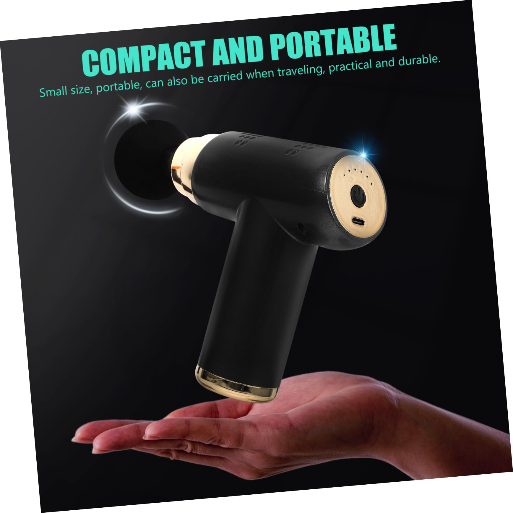 Masajeador Eléctrico Corporal Mini Ajustable Velocidades Portátil para Aliviar Muscular Casa y Oficina