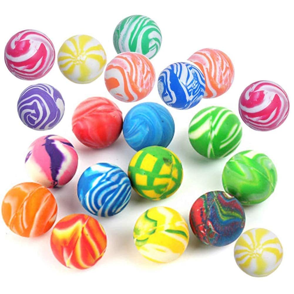 D Moto World DMW 36 Pieces Bouncy Balls 30 mm Diameter Bouncy Ball Party Bags Fillers for Kids Large Assorted School Prize Festival Gifts (Medium 36 Pieces) 2