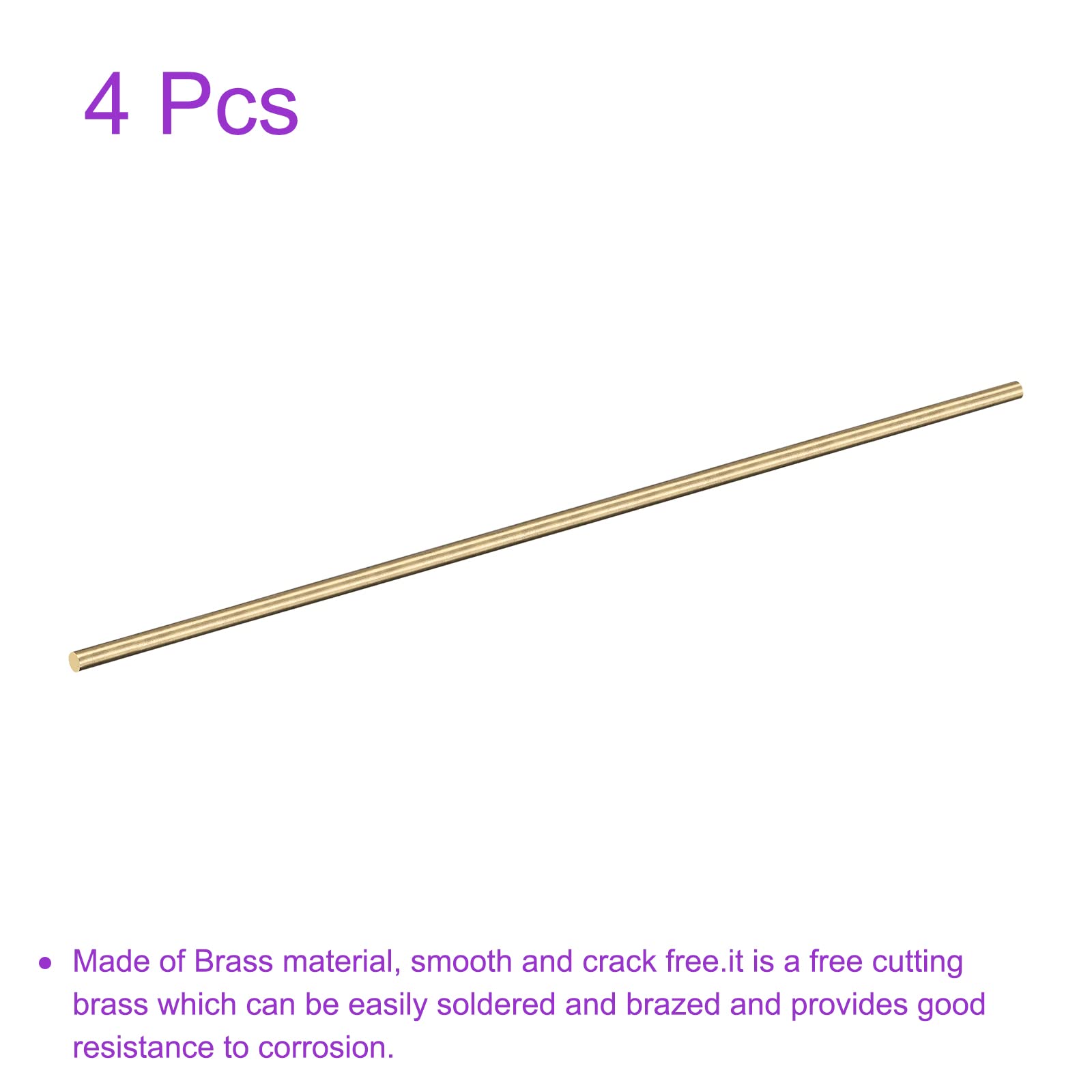 Asta In Ottone Massiccio DMiotech - 2 Pezzi 6mm X 400mm Per Fai Da Te E Modellismo