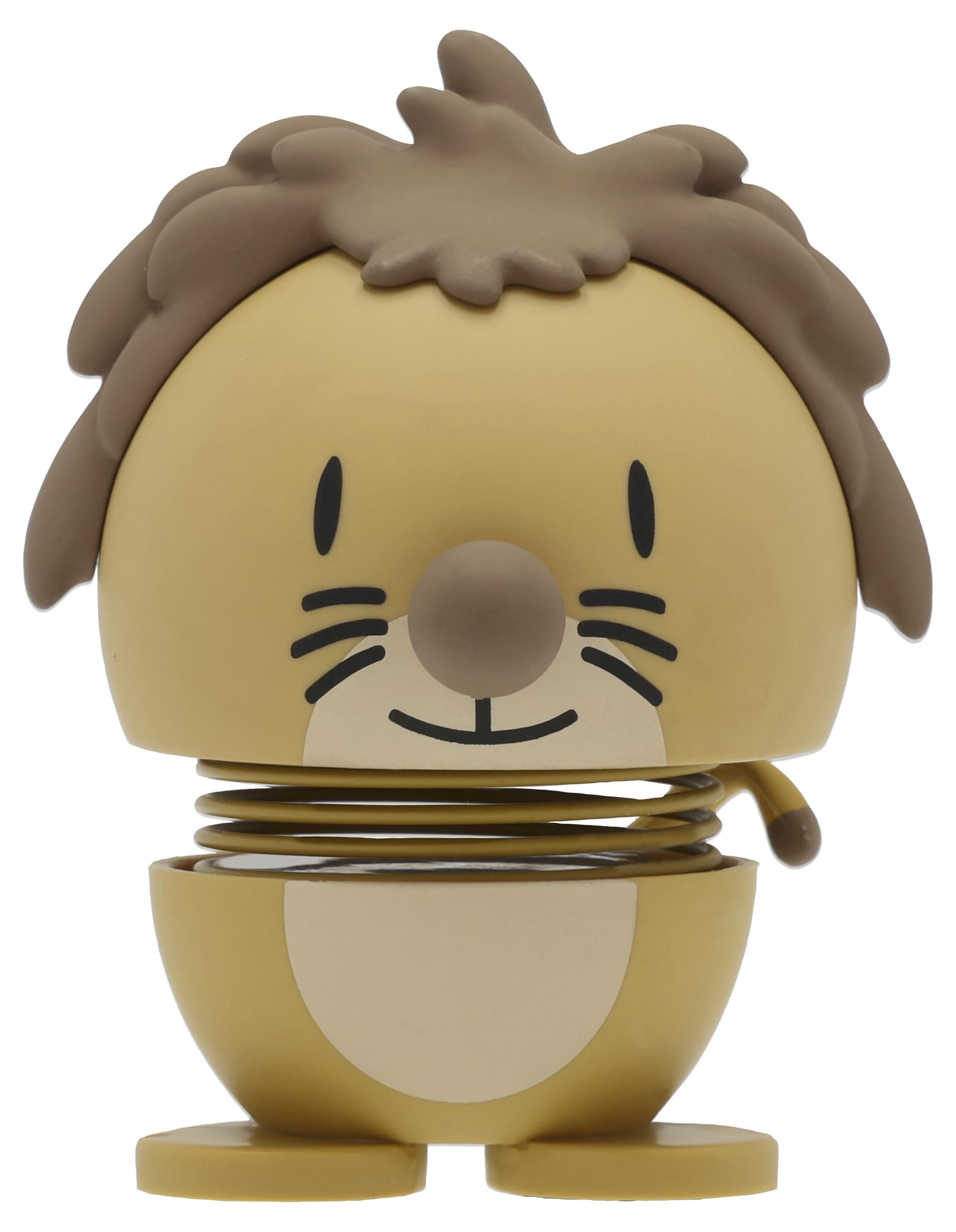 Hoptimist Soft Lion, Bobble Figure Scandinavian, Living Room & Desk Decoration, Office Gadget, Great Small Gifts, 4.5 x 5.8 x 7.6 cm, Small, Orange