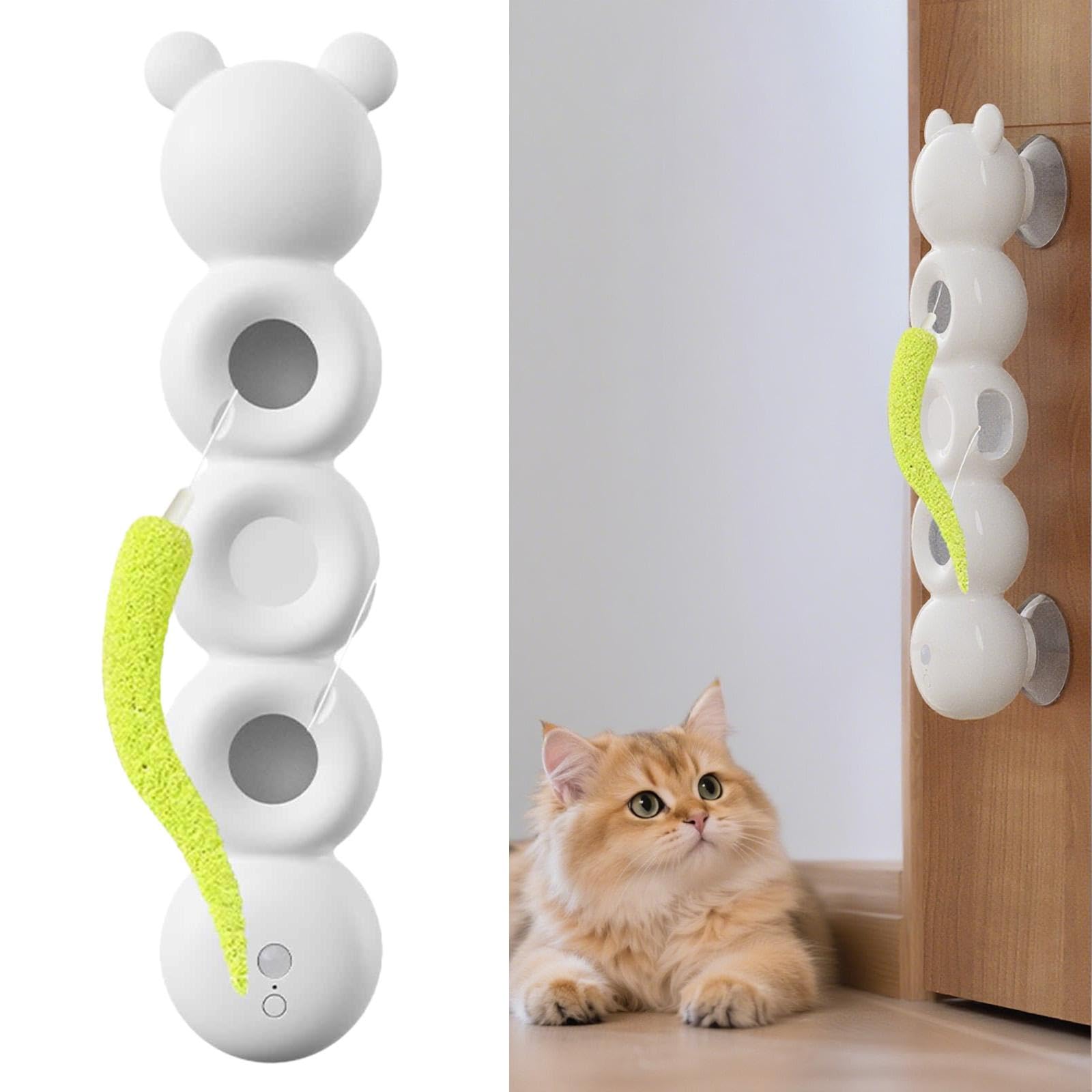 Giocattolo interattivo per Gatti, Giocattolo per Gatti da Interno, Movimento Automatico, Stabile, Ventosa, Set da Gioco di Simulazione