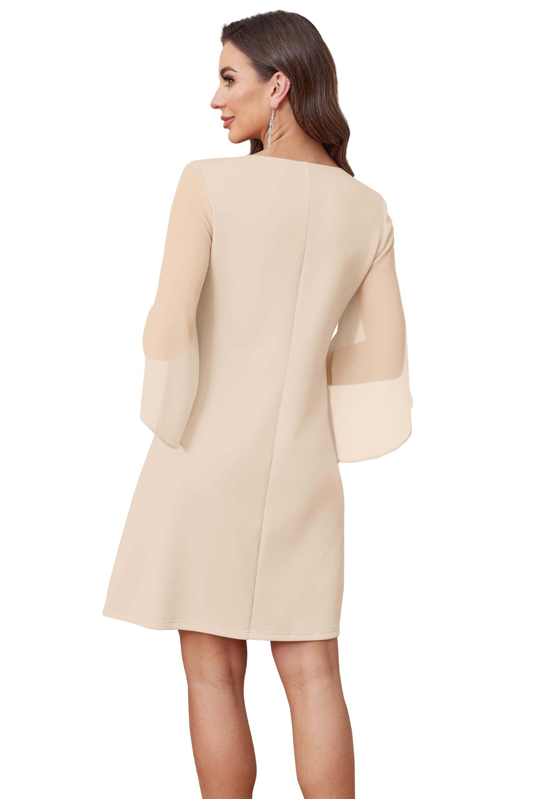 RUMIA Womens Cocktail Dresses Flutter Sleeve Wedding Guest Dresses for Women 2025 Trendy