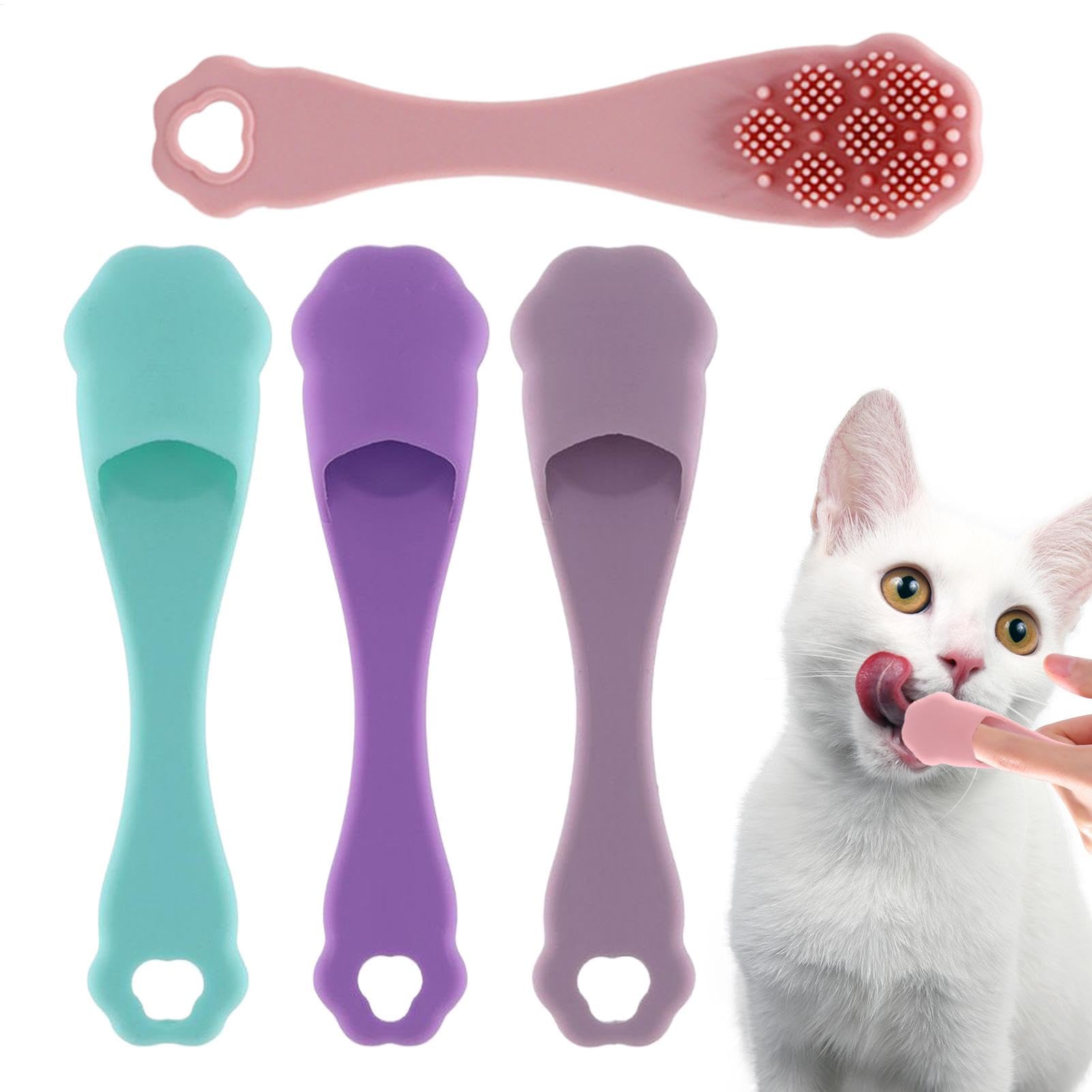 Spazzolino Da Denti Per Per Gatto, Pennello Per I Denti Dei Cani,Strumento Di Cura Orale Per Cucciolo - Spazzuccio Da Denti Dita A Setole Morbide Per La Pulizia Dei Denti Da Compagnia E La Cura O