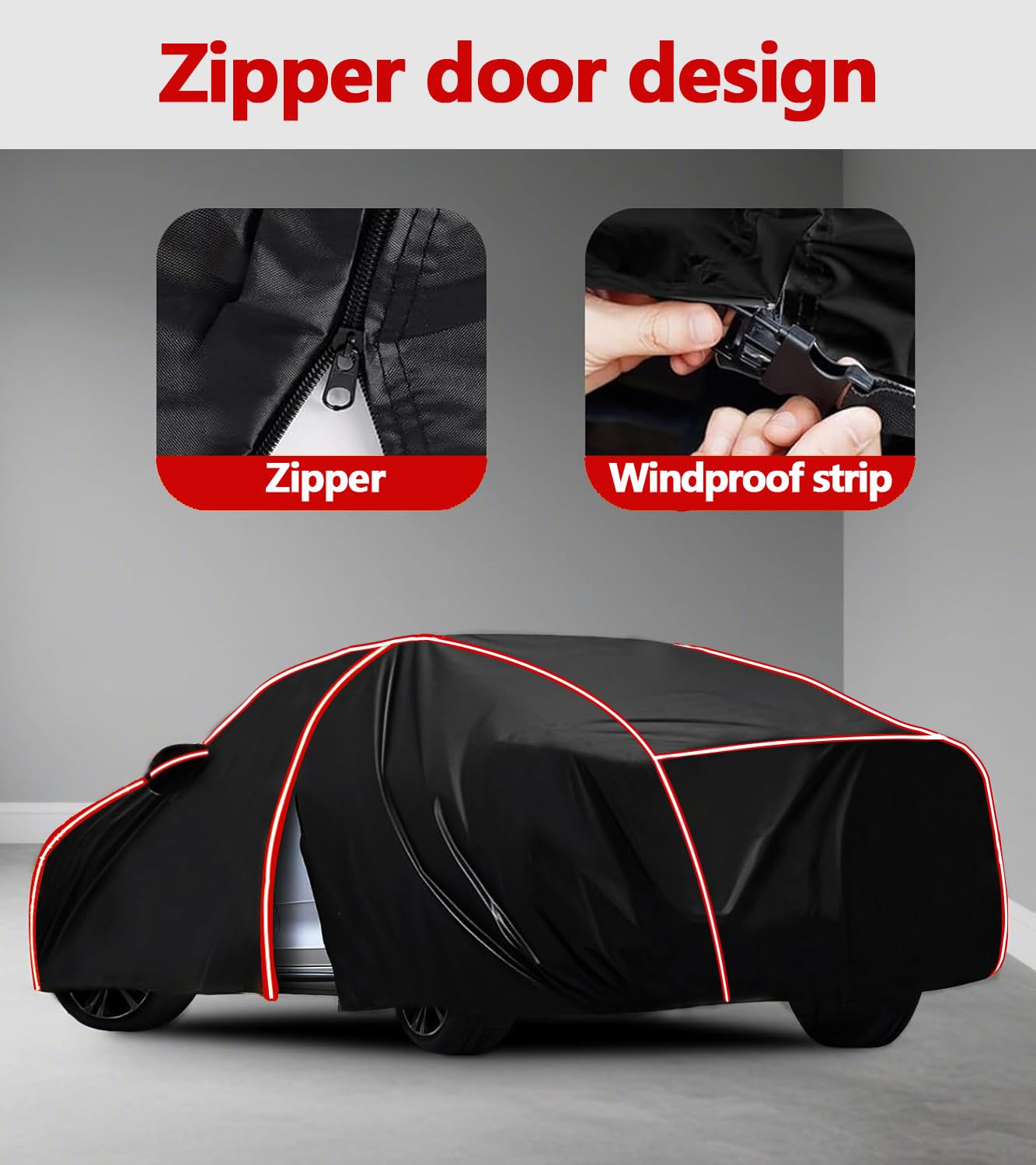 Pokrowiec na samochód wodoodporny do mini Coupe 2012 Outdoor All Weather Car Cover with Reflective Automobiles Protect from Sun Ice Frost & Snow Protection Full Exterior Cover