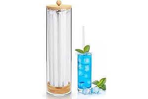 JYPS Acrylic Straw Holder Dispenser for Counter - 13 Inch Tall Drinking...
