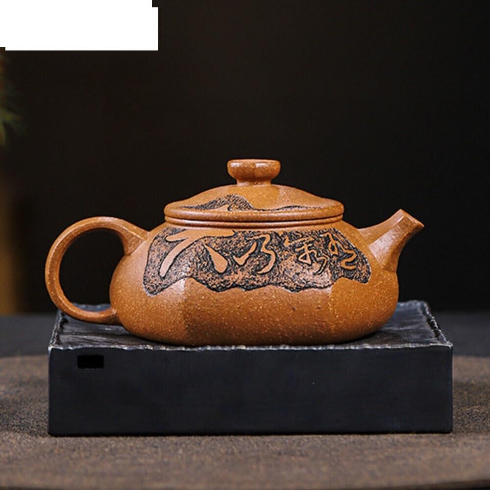 Dzbanki do herbaty 260 ml Antyczne fioletowe gliniane czajniczki do herbaty Ręcznie rzeźbiony zestaw do herbaty Dostawy chińskich czajniczków do herbaty