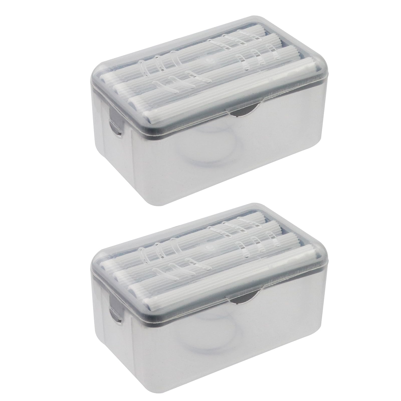 FarBoat 2Pack Laundry Brush Soap Dispenser Foaming Case, Multipurpose Soap Box, Portable Soap Dish with Lid(Grey)