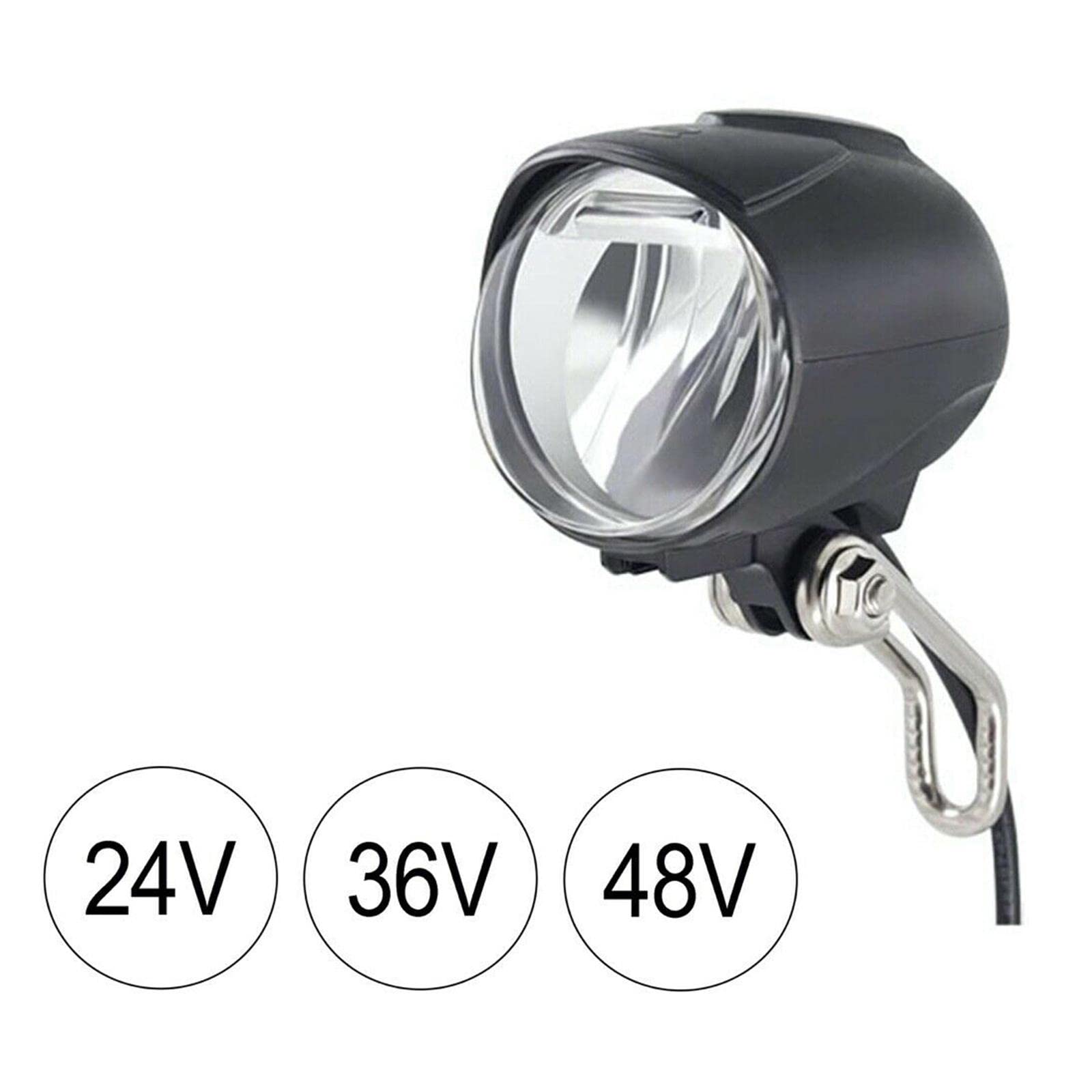 Electric Bicycle Headlight with Horn 12W 36V 48V Waterproof E-Bike