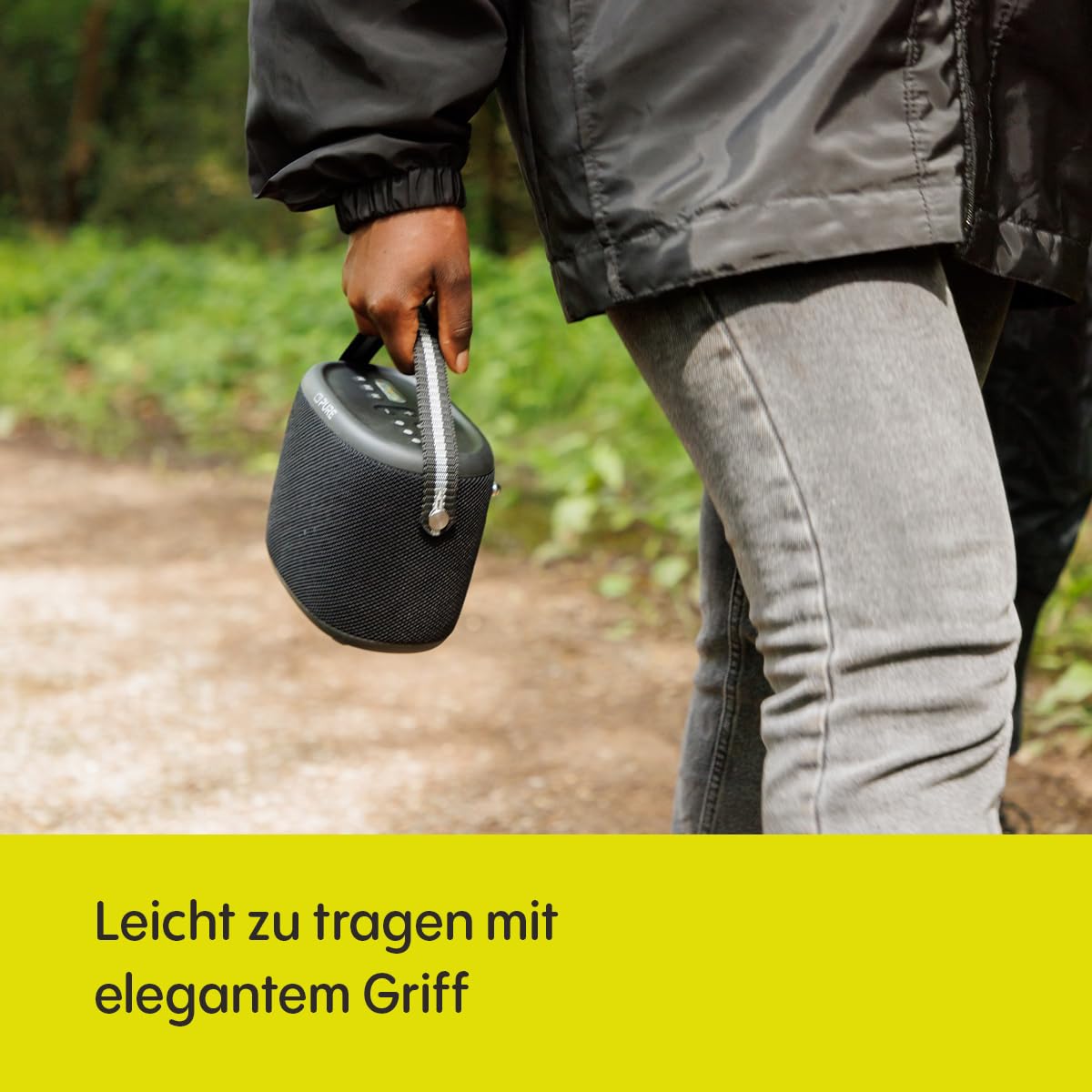 Pure Woodland Mini Outdoor Speaker met Bluetooth & DAB /FM-radio (waterdicht IP67, robuust, draagbaar, 17h batterij, perfect voor tuin en camping) Groen