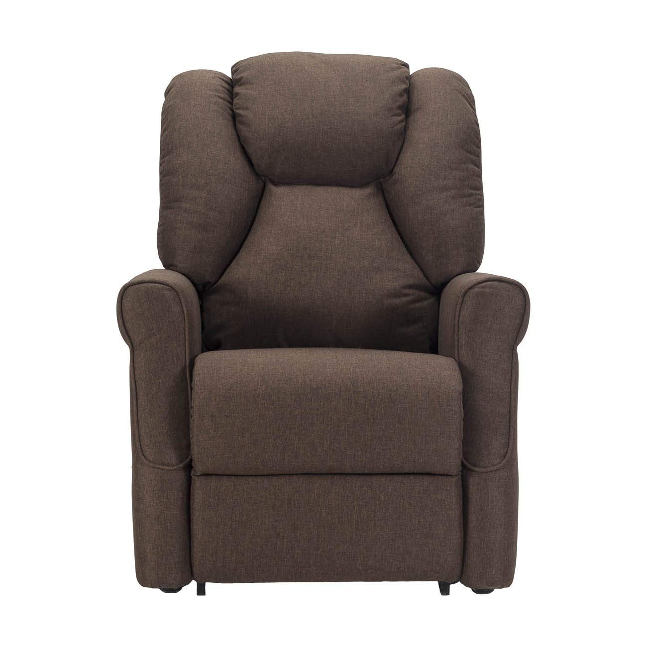 Sime Betty1 PERSONNALISÉ Fauteuil releveur Relax Dispositif Médical Vibromassage kit 4 Roues siège à Micro-Ressorts Doux résistant aux Taches Brun