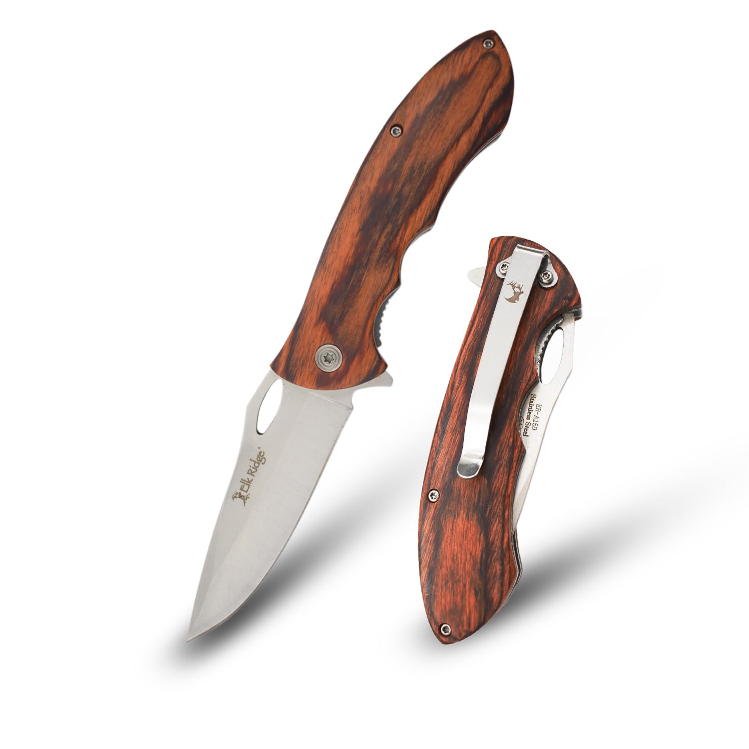 Amazon.com: Elk Ridge Pocket Folding Knife, Wood Handle, Pocket