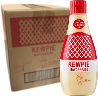 Kewpie Mayonnaise 355ml Pack of 6 | Authentic Japanese Mayo | Rich, Umami Flavour | No MSG & Gluten-Free