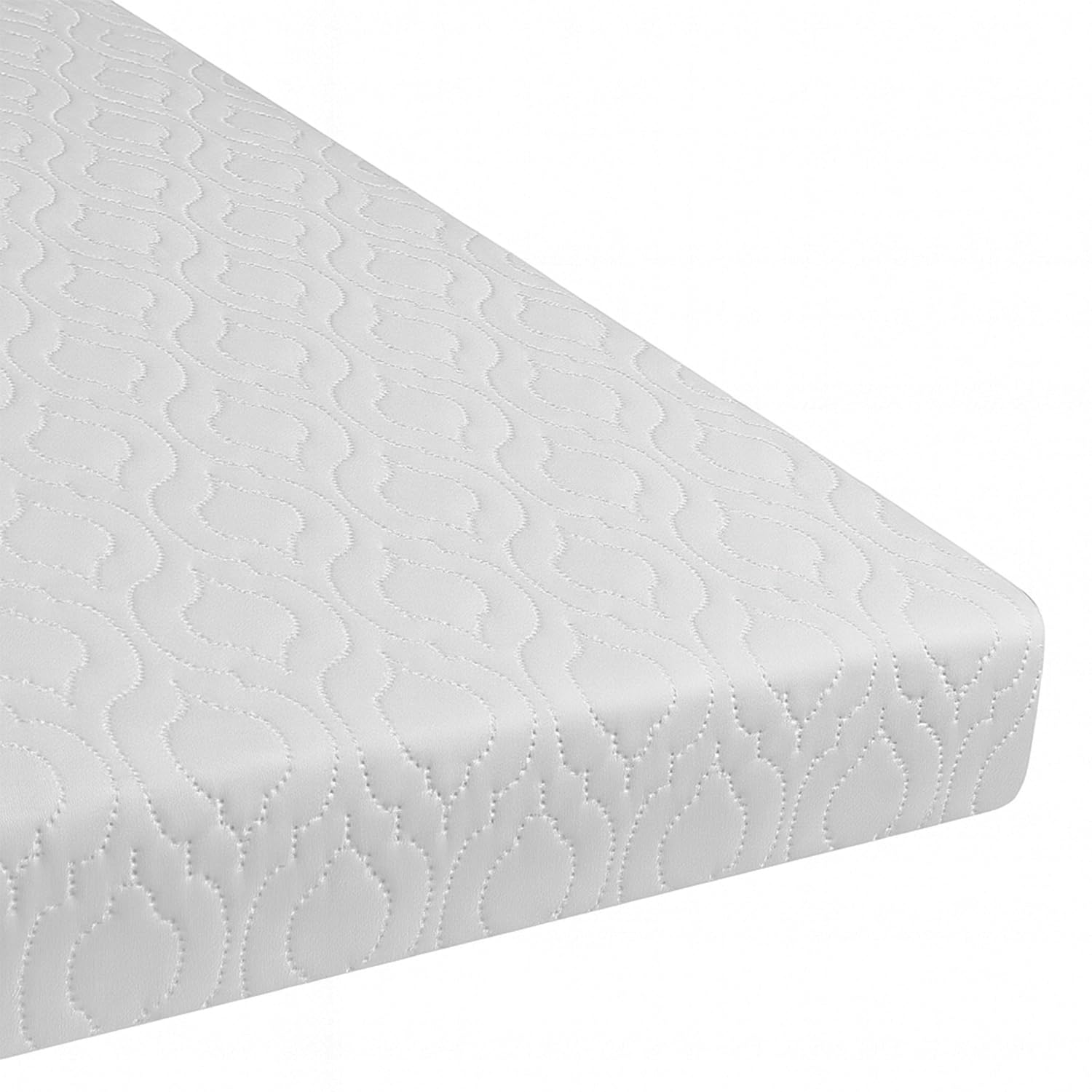 Thick Cot Bed Mattress 160x80 cm - Extra Breathable Baby Toddler Foam Quilted Zip Removable White Cover (160 x 80 x 13 CM)