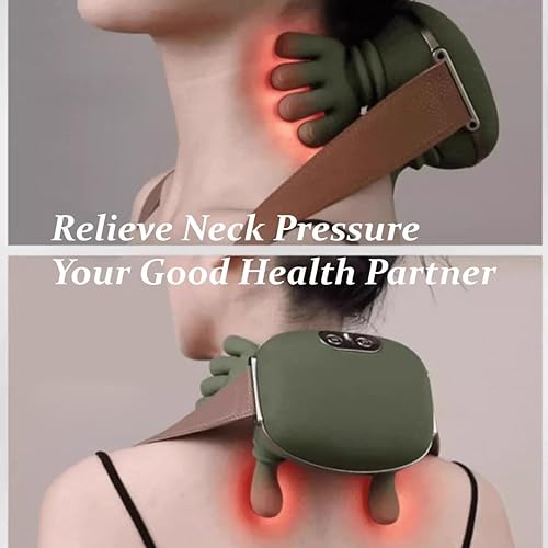 Miniatura 6 de ZoserX - Masajeador térmico biónico, masajeador cervical Handiva Siasoo, masajeador eléctrico de tejido profundo 4D, mano humana simulada con calor,