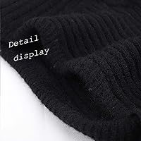 Vista 6 de Pasamontañas de punto para mujer, sombreros de invierno cálidos con capucha, gorro de punto cálido para hombres y mujeres, sombreros de invierno